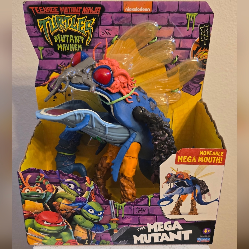 Nickelodeon Mutant Mayhem Mega Mutant Toy - Blue, Orange, Black
